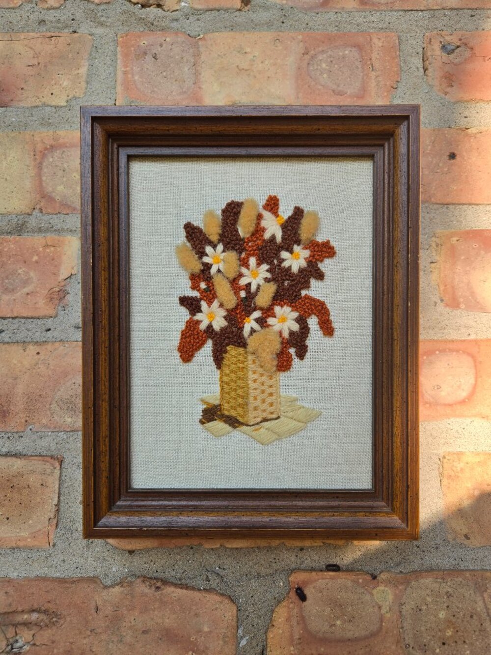 Vintage Embroidery Flower Wall Picture